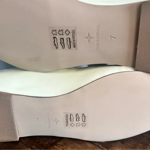 TUCKERNUCK SHOES Ivory Patent Jane Flats New in Box size 7