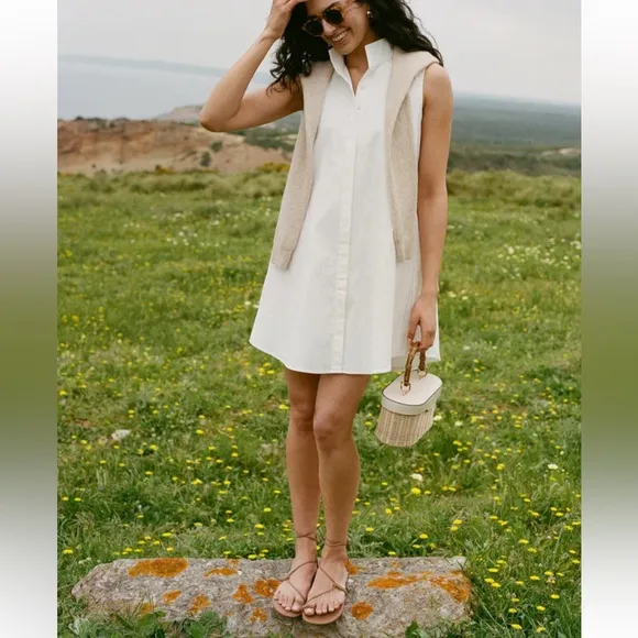 TUCKERNUCK White Sleeveless Charlie Dress