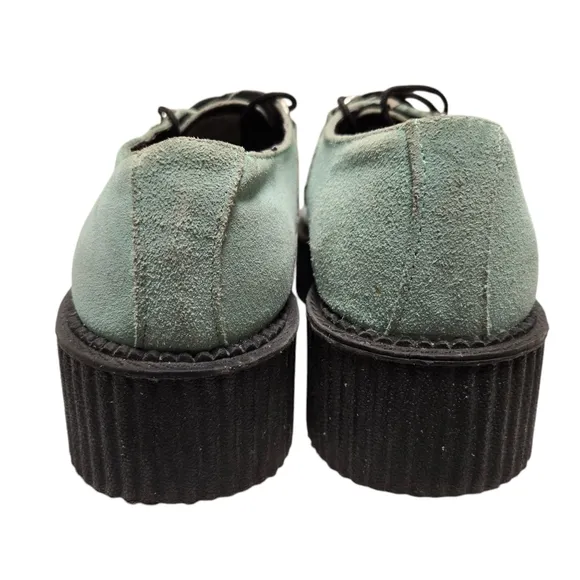 T.U.K. Suede Platform Mint Green  Creepers - Size 7 Men's/9 Women's/EU 40