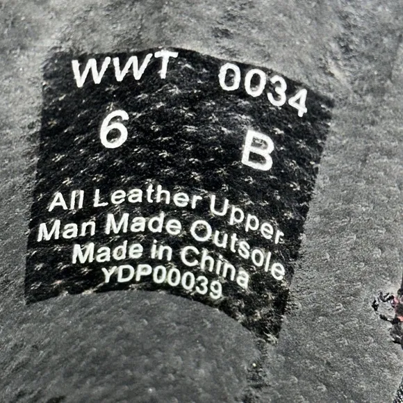 TWISTED X 12&quot; WESTERN BOOT Style WWT0034 Embroidered Leather Black/Hint Red Sz 6