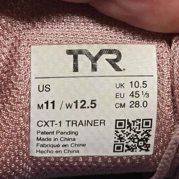 TYR Trainer Shoes‎ Women's Size 12.5 Pink CXT-1 GYM Athletic RARE