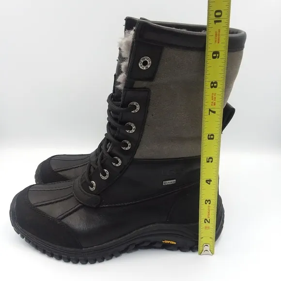 UGG Adirondack II Event Waterproof Boots Vibram Sole Black Gray 1906 Women's 7