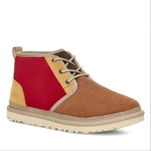 UGG &quot;Neumel Mashup&quot; Suede Leather Chukka Boot Red Tan Yellow | Men's Size 9