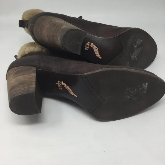 UGG Analise Ankle Boots Leather Sheepskin 10