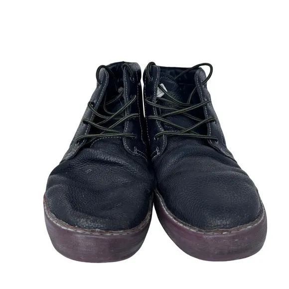 UGG Ankle Chukka Boots Round Toe‎ Lace Up Waterproof Lined Leather Black Size 14