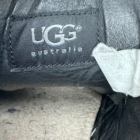 UGG Ankle Chukka Boots Round Toe‎ Lace Up Waterproof Lined Leather Black Size 14