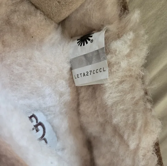 UGG ANSLEY CHESTNUT SUEDE SHEEPSKIN MOCCASINS SLIPPERS SIZE US 8/UK 6/EU 39