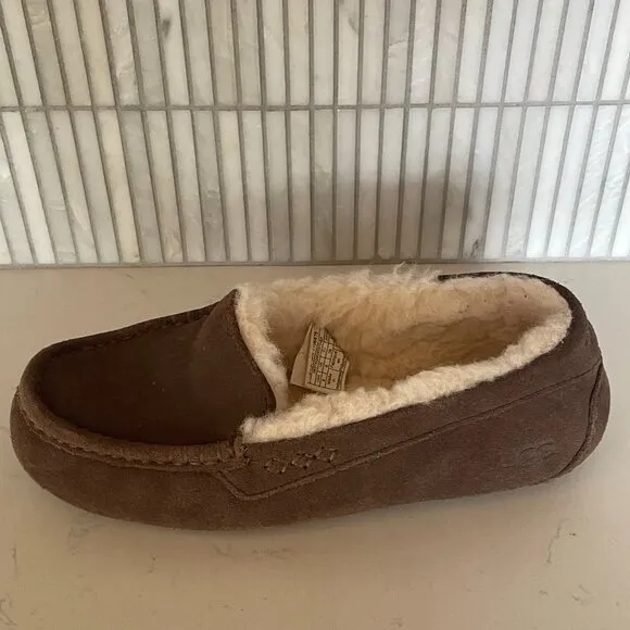 Ugg Ansley Slippers in Espresso, Cozy, Fluffy, Suede Slippers  Size 8
