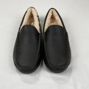 UGG ASCOT 5379 MEN'S LEATHER DARK SPICE SLIPPERS SIZE 11 (AUTHENTIC) BRAND NEW