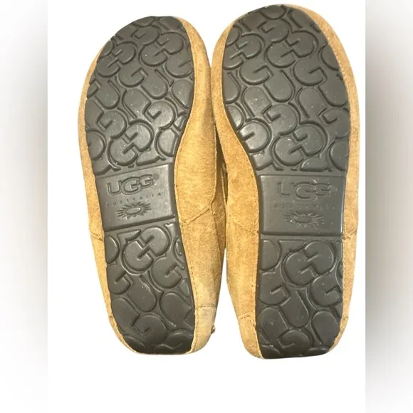 UGG ASCOT MEN CHESTNUT SUEDE SLIPPERS SIZE 9
