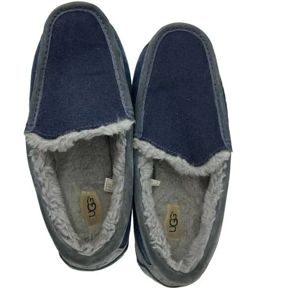 UGG Ascot Wool Men’s Slippers Navy Size 12
