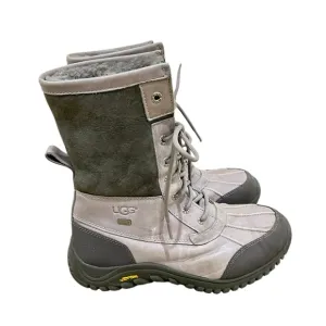 UGG Australia Adirondack Gray waterproof sheepskin lined Boots vibram soles 10