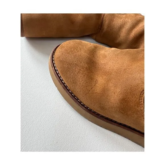 UGG Australia Fairfax Mid-Calf Suede Zip Boots in Chestnut , US 7