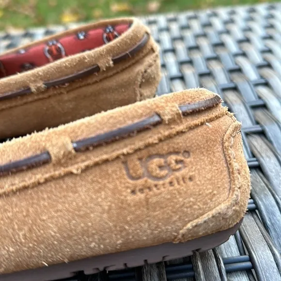 UGG Australia Kids Ryder Jungle Moccasin Slippers - Chestnut