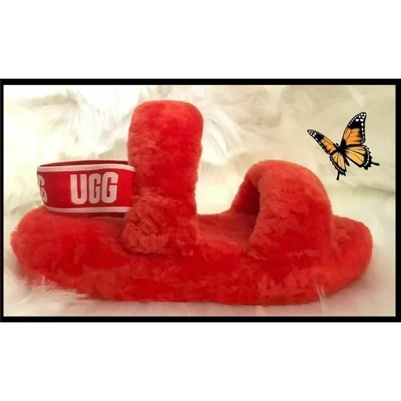UGG Australia OH YEAH Slide Orange Womens Slippers Sandals Size 7