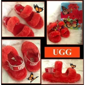 UGG Australia OH YEAH Slide Orange Womens Slippers Sandals Size 7