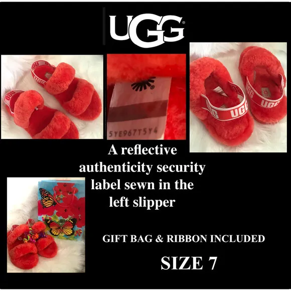 UGG Australia OH YEAH Slide Orange Womens Slippers Sandals Size 7