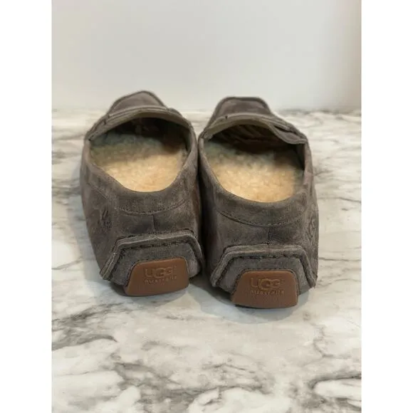 UGG AUSTRALIA ROAM SLIPPERS MOCCASINS DRIVING PEWTER GRAY WOMENS SIZE 8