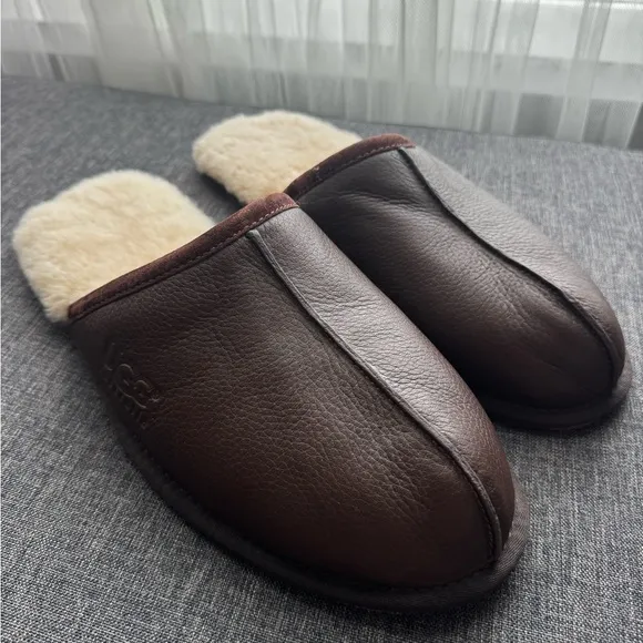 UGG Australia Scuff Slippers – Men’s Size 15 – Chestnut Brown