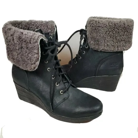 Ugg Australia women Boots Ankle Booties Black Zea