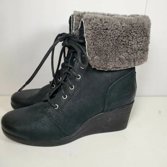 Ugg Australia women Boots Ankle Booties Black Zea