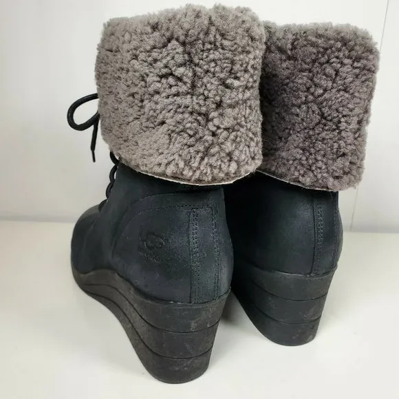 Ugg Australia women Boots Ankle Booties Black Zea