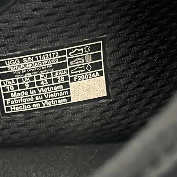 UGG Black Slippers Comfortable Indoor Footwear