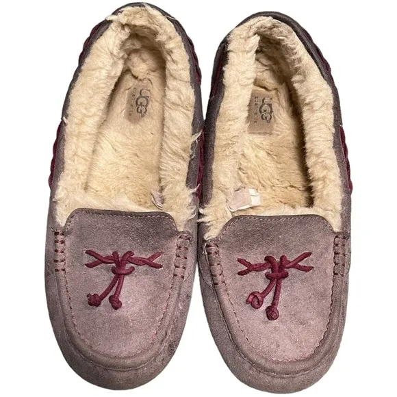 UGG Brett Purple Grey Slippers For Indoor/Outdoor Use Size 10 (Fits like 9)