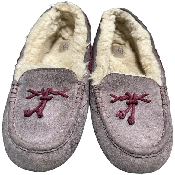 UGG Brett Purple Grey Slippers For Indoor/Outdoor Use Size 10 (Fits like 9)