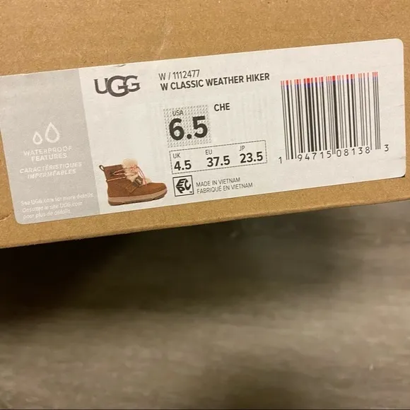 UGG | Classic Weather Hiker Boots  In Chestnut Size 6.5 NEW