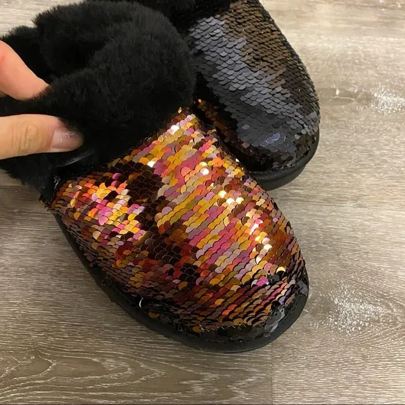 UGG | Cluggette Sequin Slippers Black