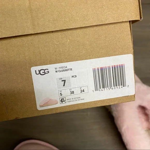 UGG | Cluggette Sheepskin Suede Slippers Pink Cloud LIMITED STOCK Valentines Day