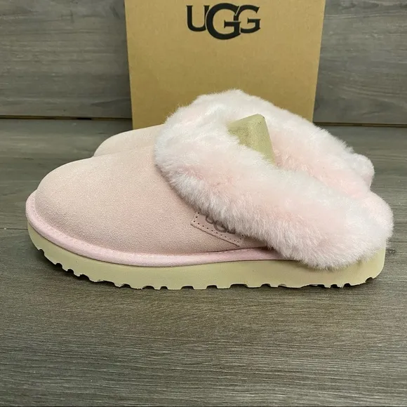 UGG | Cluggette Sheepskin Suede Slippers Pink Cloud LIMITED STOCK Valentines Day