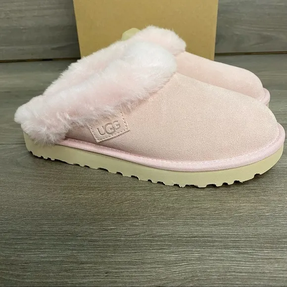 UGG | Cluggette Sheepskin Suede Slippers Pink Cloud LIMITED STOCK Valentines Day