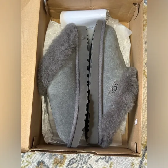 UGG Cluggette Slippers, Charcoal Gray | Sz 7
