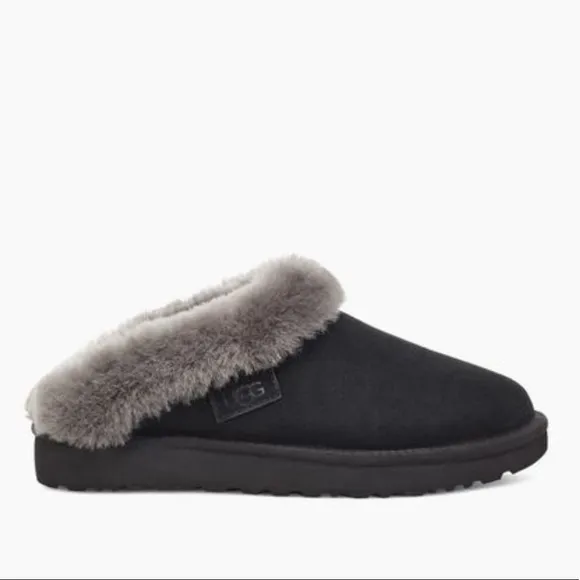 UGG | Cluggette Slippers In Black Grey Indoor Outdoor NEW