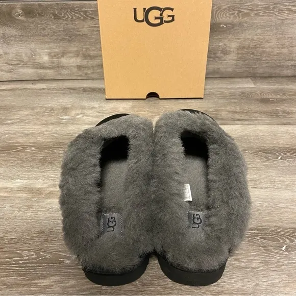 UGG | Cluggette Slippers In Black Grey Indoor Outdoor NEW