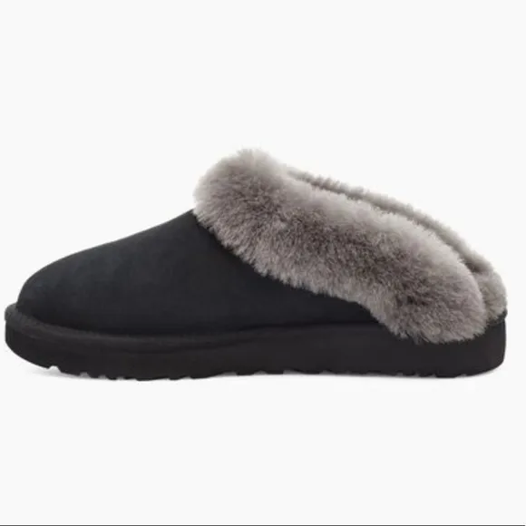 UGG | Cluggette Slippers In Black Grey Indoor Outdoor NEW
