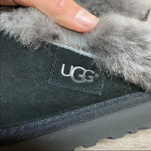 UGG | Cluggette Slippers In Black Grey Indoor Outdoor NEW
