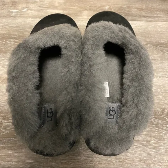 UGG | Cluggette Slippers In Black Grey Indoor Outdoor NEW