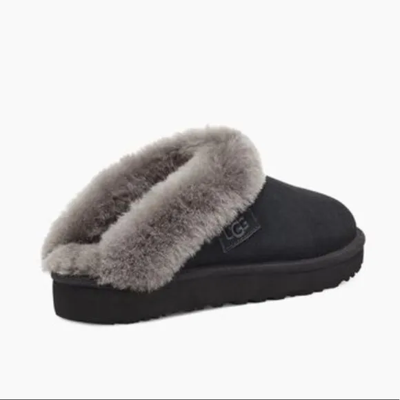 UGG | Cluggette Slippers In Black Grey Indoor Outdoor NEW