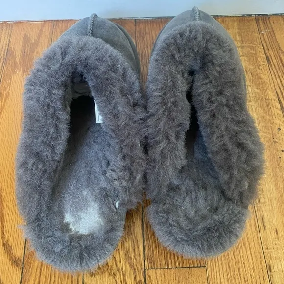 UGG Coquette Shearling Slippers Gray Size 9
