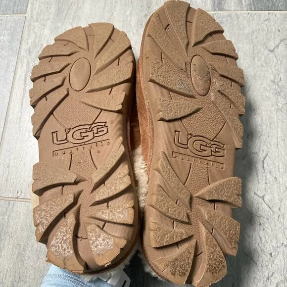 UGG Coquette Star Slippers Clog Slides Chestnut Black Size 9