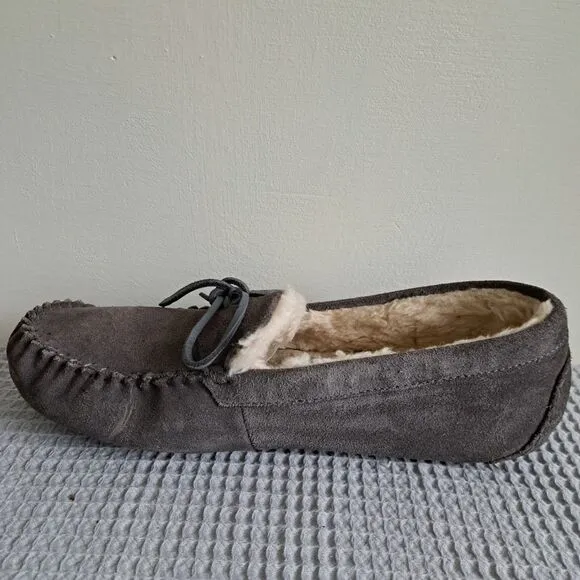 UGG Corvin Loafer Moccasin Slippers Suede Charcoal Gray  Men's 13 EU 46