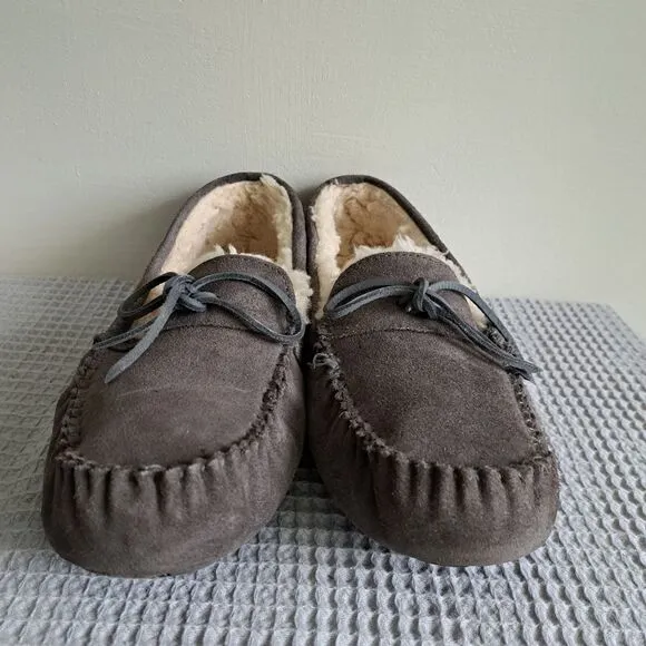 UGG Corvin Loafer Moccasin Slippers Suede Charcoal Gray  Men's 13 EU 46