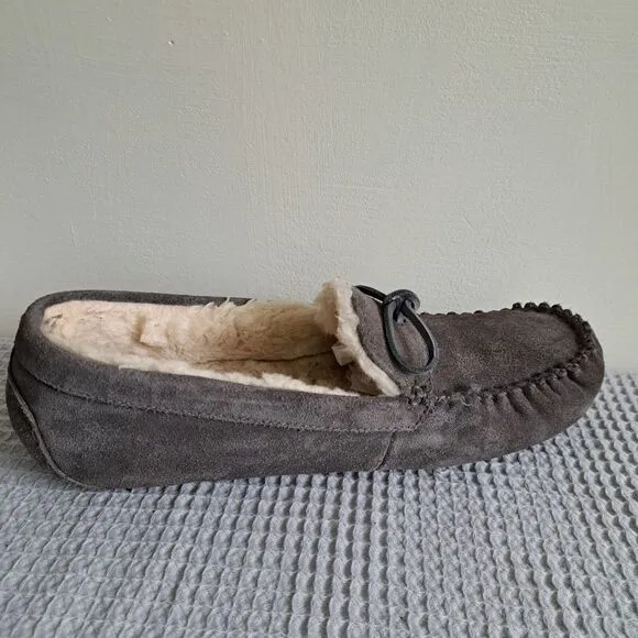 UGG Corvin Loafer Moccasin Slippers Suede Charcoal Gray  Men's 13 EU 46