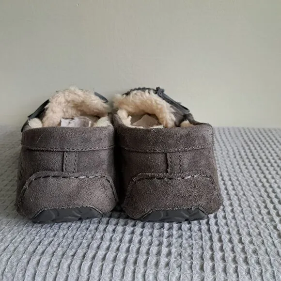 UGG Corvin Loafer Moccasin Slippers Suede Charcoal Gray  Men's 13 EU 46