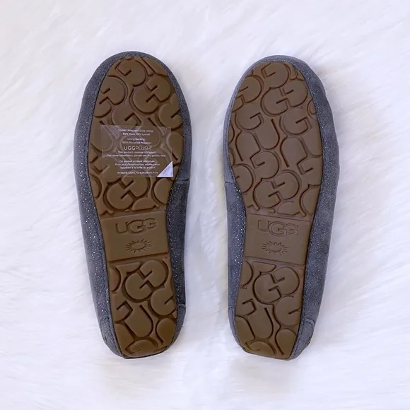 UGG Dakota Milky Way Moccasin Slippers In Charcoal