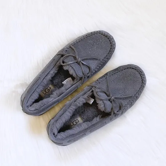 UGG Dakota Milky Way Moccasin Slippers In Charcoal
