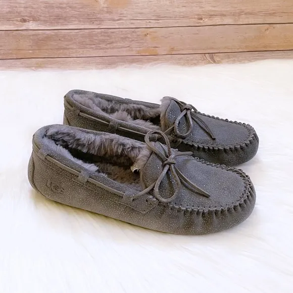 UGG Dakota Milky Way Moccasin Slippers In Charcoal